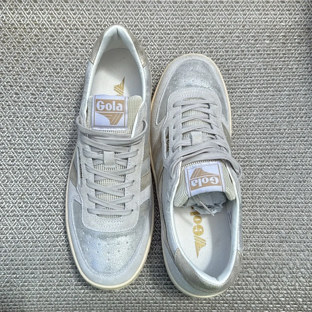 Anthropologie Gola Hawk Shimmer Off White / Silver / Gold Size US 9 (Eur 40) - Picture 3 of 14